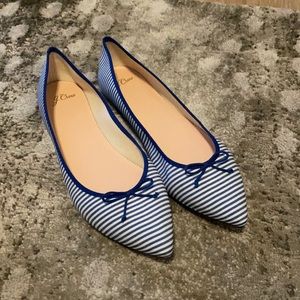 JCrew Gemma Striped Ballet Flats